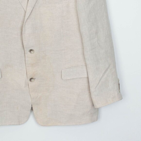 Nordstrom Mens 100% Linen Fratelli Ormezzano Sports Coat Blazer Size 46R Preppy - Picture 3 of 10